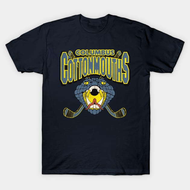 Defunct Columbus Cottonmouths Hockey Team T-Shirt by Defunctland